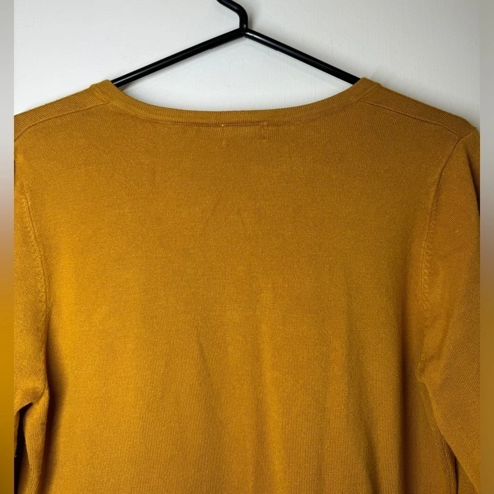 Cielo Mustard Yellow Button Front Long Sleeve Cardigan Sweater Size Large